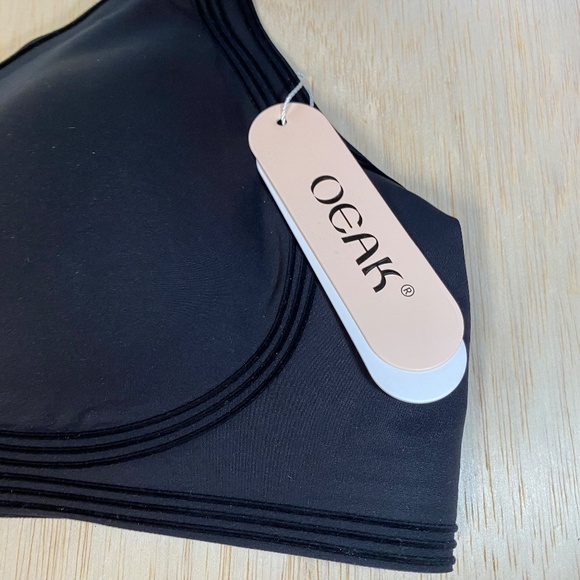 NEW! OEAK Size L Full Coverage Push Up No Underwire Bra Black - Picture 2 of 9